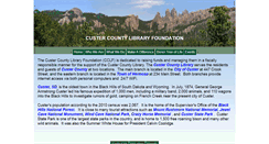 Desktop Screenshot of custercountylibraryfoundation.org