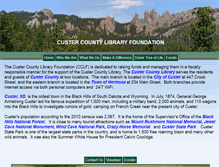 Tablet Screenshot of custercountylibraryfoundation.org